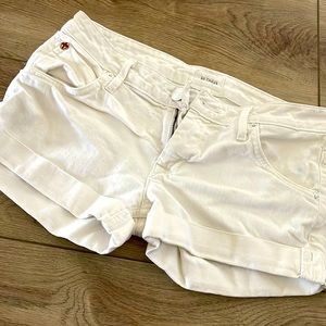 Paige white denim shorts